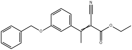 ETHYL 3-[3-(BENZYLOXY)PHENYL]-2-CYANOBUT-2-ENOATE Struktur