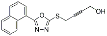 4-(5-NAPHTHALEN-1-YL-[1,3,4]OXADIAZOL-2-YLSULFANYL)-BUT-2-YN-1-OL Struktur