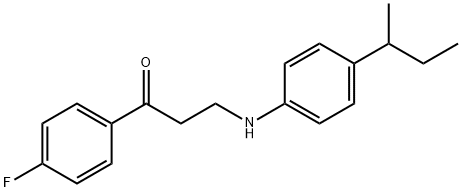 3-[4-(SEC-BUTYL)ANILINO]-1-(4-FLUOROPHENYL)-1-PROPANONE Struktur