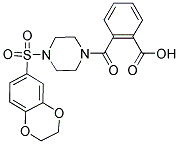 2-([4-(2,3-DIHYDRO-1,4-BENZODIOXIN-6-YLSULFONYL)PIPERAZIN-1-YL]CARBONYL)BENZOIC ACID Struktur