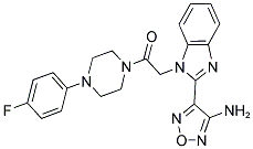 2-(2-(4-AMINO-1,2,5-OXADIAZOL-3-YL)-1H-BENZO[D]IMIDAZOL-1-YL)-1-(4-(4-FLUOROPHENYL)PIPERAZIN-1-YL)ETHANONE Struktur