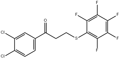 1-(3,4-DICHLOROPHENYL)-3-[(2,3,4,5,6-PENTAFLUOROPHENYL)SULFANYL]-1-PROPANONE Struktur