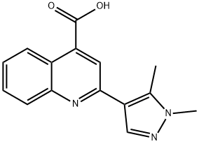 2-(1,5-DIMETHYL-1H-PYRAZOL-4-YL)-QUINOLINE-4-CARBOXYLIC ACID Struktur