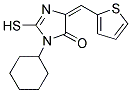 3-CYCLOHEXYL-2-MERCAPTO-5-THIOPHEN-2-YLMETHYLENE-3,5-DIHYDRO-IMIDAZOL-4-ONE Struktur