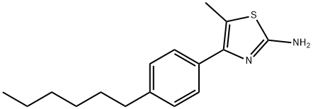 4-(4-HEXYLPHENYL)-5-METHYL-1,3-THIAZOL-2-AMINE Struktur