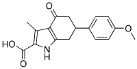 6-(4-METHOXY-PHENYL)-3-METHYL-4-OXO-4,5,6,7-TETRAHYDRO-1H-INDOLE-2-CARBOXYLIC ACID Struktur