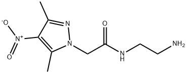 N-(2-AMINO-ETHYL)-2-(3,5-DIMETHYL-4-NITRO-PYRAZOL-1-YL)-ACETAMIDE Struktur