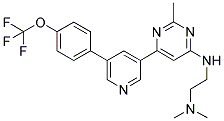 N,N-DIMETHYL-N'-(2-METHYL-6-[5-(4-TRIFLUOROMETHOXY-PHENYL)-PYRIDIN-3-YL]-PYRIMIDIN-4-YL)-ETHANE-1,2-DIAMINE Struktur