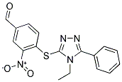 4-(4-ETHYL-5-PHENYL-4 H-[1,2,4]TRIAZOL-3-YLSULFANYL)-3-NITRO-BENZALDEHYDE Struktur