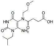 4-[(6-AMINO-1-ISOBUTYL-2,4-DIOXO-1,2,3,4-TETRAHYDROPYRIMIDIN-5-YL)(2-METHOXYETHYL)AMINO]-4-OXOBUTANOIC ACID Struktur