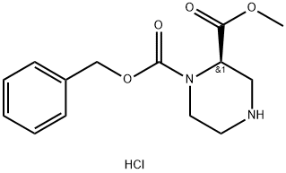 (R)-PIPERAZINE-1,2-DICARBOXYLIC ACID 1-BENZYL ESTER 2-METHYL ESTER Struktur