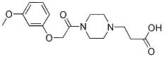 3-(4-[(3-METHOXYPHENOXY)ACETYL]PIPERAZIN-1-YL)PROPANOIC ACID Struktur