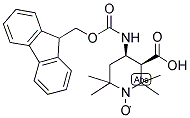 FMOC-(3R,4R)-4-AMINO-1-OXYL-2,2,6,6-(3S,4S)-TETRAMETHYLPIPERIDINE-3-CARBOXYLIC ACID Struktur