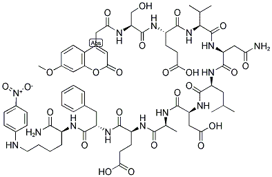 MCA-(ASN670,LEU671)-AMYLOID BETA/A4 PRECURSOR770 (667-675)-LYS(DNP) Struktur