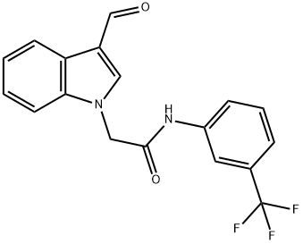 2-(3-FORMYL-INDOL-1-YL)-N-(3-TRIFLUOROMETHYL-PHENYL)-ACETAMIDE Struktur