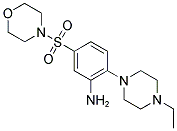 2-(4-ETHYLPIPERAZIN-1-YL)-5-(MORPHOLIN-4-YLSULFONYL)ANILINE Struktur