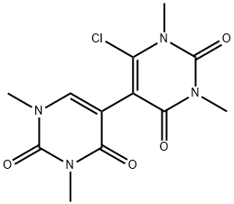 5-(5'-(1',3'-DIMETHYL-2',4'-DIOXOPYRIMIDYL))1,3-DIMETHYL-6-CHLORO-2,4-DIOXOPYRIMIDINE Struktur