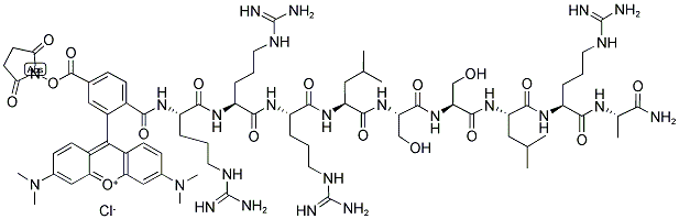 5-TMR-ARG-ARG-ARG-LEU-SER-SER-LEU-ARG-ALA-NH2 Struktur