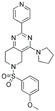 6-(3-METHOXY-BENZENESULFONYL)-2-PYRIDIN-4-YL-4-PYRROLIDIN-1-YL-5,6,7,8-TETRAHYDRO-PYRIDO[4,3-D]PYRIMIDINE Struktur