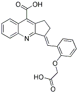 3-(2-CARBOXYMETHOXY-BENZYLIDENE)-2,3-DIHYDRO-1H-CYCLOPENTA[B]QUINOLINE-9-CARBOXYLIC ACID Struktur