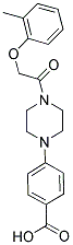 4-(4-[(2-METHYLPHENOXY)ACETYL]PIPERAZIN-1-YL)BENZOIC ACID Struktur