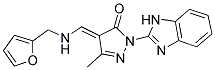 (4E)-2-(1H-BENZIMIDAZOL-2-YL)-4-{[(2-FURYLMETHYL)AMINO]METHYLENE}-5-METHYL-2,4-DIHYDRO-3H-PYRAZOL-3-ONE Struktur