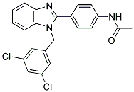 N-(4-[1-(3,5-DICHLORO-BENZYL)-1H-BENZOIMIDAZOL-2-YL]-PHENYL)-ACETAMIDE Struktur