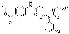 ETHYL 4-(2-(3-ALLYL-1-(3-CHLOROPHENYL)-2,5-DIOXOIMIDAZOLIDIN-4-YL)ACETAMIDO)BENZOATE Struktur