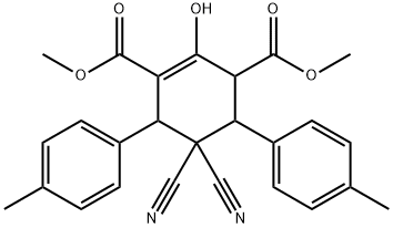 DIMETHYL 5,5-DICYANO-2-HYDROXY-4,6-BIS(4-METHYLPHENYL)-1-CYCLOHEXENE-1,3-DICARBOXYLATE Struktur