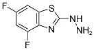 4,6-DIFLUORO-2-HYDRAZINO-1,3-BENZOTHIAZOLE Struktur