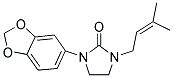 1-(1,3-BENZODIOXOL-5-YL)-3-(3-METHYLBUT-2-ENYL)IMIDAZOLIDIN-2-ONE Struktur