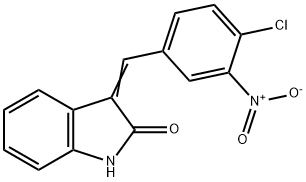 3-[(E)-(4-CHLORO-3-NITROPHENYL)METHYLIDENE]-1,3-DIHYDRO-2H-INDOL-2-ONE Struktur