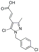 3-[5-CHLORO-1-(4-CHLOROBENZYL)-3-METHYL-1H-PYRAZOL-4-YL]ACRYLIC ACID Struktur