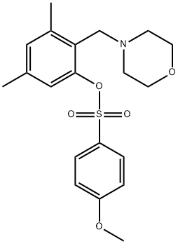 3,5-DIMETHYL-2-(MORPHOLINOMETHYL)PHENYL 4-METHOXYBENZENESULFONATE Struktur