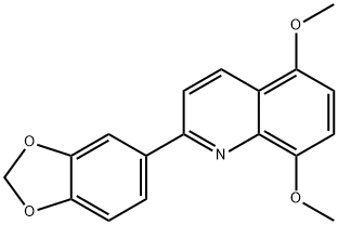 2-(1,3-BENZODIOXOL-5-YL)-5-METHOXY-8-QUINOLINYL METHYL ETHER Struktur