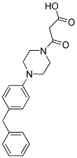 3-[4-(4-BENZYLPHENYL)PIPERAZIN-1-YL]-3-OXOPROPANOIC ACID Struktur