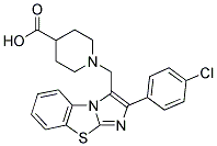 1-[2-(4-CHLORO-PHENYL)-BENZO[D]IMIDAZO[2,1-B]THIAZOL-3-YLMETHYL]-PIPERIDINE-4-CARBOXYLIC ACID Struktur