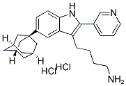 4-[5-(1-ADAMANTYL)-2-(3-PYRIDINYL)-1H-INDOL-3-YL]-1-BUTANAMINE DIHYDROCHLORIDE Struktur