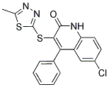 6-CHLORO-3-[(5-METHYL-1,3,4-THIADIAZOL-2-YL)THIO]-4-PHENYLQUINOLIN-2(1H)-ONE Struktur