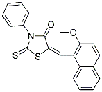 (5E)-5-[(2-METHOXY-1-NAPHTHYL)METHYLENE]-3-PHENYL-2-THIOXO-1,3-THIAZOLIDIN-4-ONE Struktur