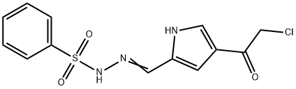 N'-([4-(2-CHLOROACETYL)-1H-PYRROL-2-YL]METHYLENE)BENZENESULFONOHYDRAZIDE Struktur