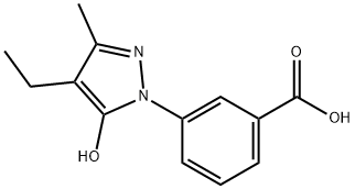 3-(4-ETHYL-5-HYDROXY-3-METHYL-PYRAZOL-1-YL)-BENZOIC ACID Struktur