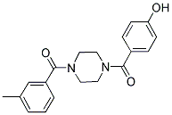 4-([4-(3-METHYLBENZOYL)PIPERAZIN-1-YL]CARBONYL)PHENOL Struktur