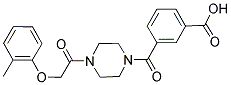 3-((4-[(2-METHYLPHENOXY)ACETYL]PIPERAZIN-1-YL)CARBONYL)BENZOIC ACID Struktur