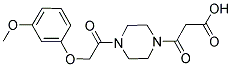 3-(4-[(3-METHOXYPHENOXY)ACETYL]PIPERAZIN-1-YL)-3-OXOPROPANOIC ACID Struktur