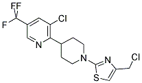 1-[4-(CHLOROMETHYL)-1,3-THIAZOL-2-YL]-4-[3-CHLORO-5-(TRIFLUOROMETHYL)PYRID-2-YL]PIPERIDINE Struktur