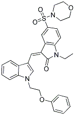 (Z)-1-ETHYL-5-(MORPHOLINOSULFONYL)-3-((1-(2-PHENOXYETHYL)-1H-INDOL-3-YL)METHYLENE)INDOLIN-2-ONE Struktur