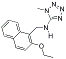 N-((2-ETHOXY-1-NAPHTHYL)METHYL)-1-METHYL-1H-TETRAZOL-5-AMINE Struktur