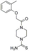 4-[(2-METHYLPHENOXY)ACETYL]PIPERAZINE-1-CARBOTHIOAMIDE Struktur