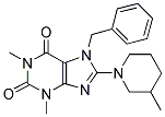 7-BENZYL-1,3-DIMETHYL-8-(3-METHYLPIPERIDIN-1-YL)-1H-PURINE-2,6(3H,7H)-DIONE Struktur